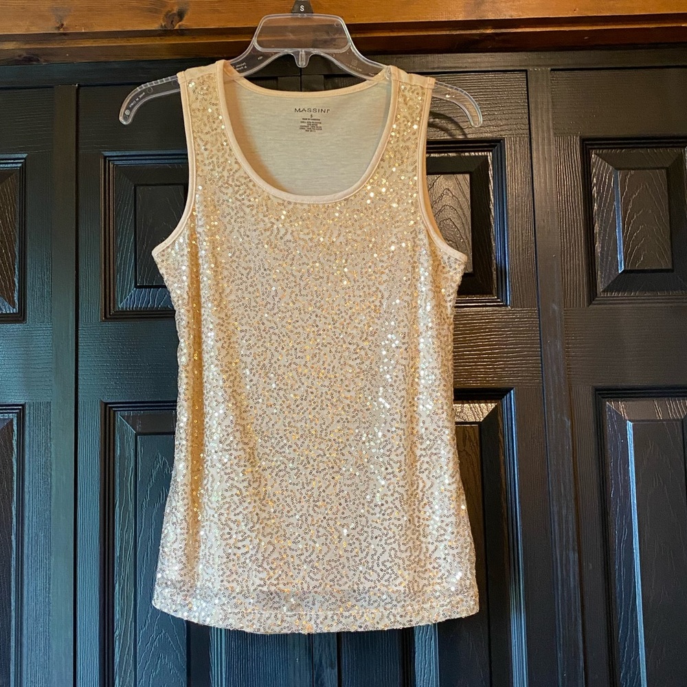MASSINI - Sequin Tank Top.  Size S